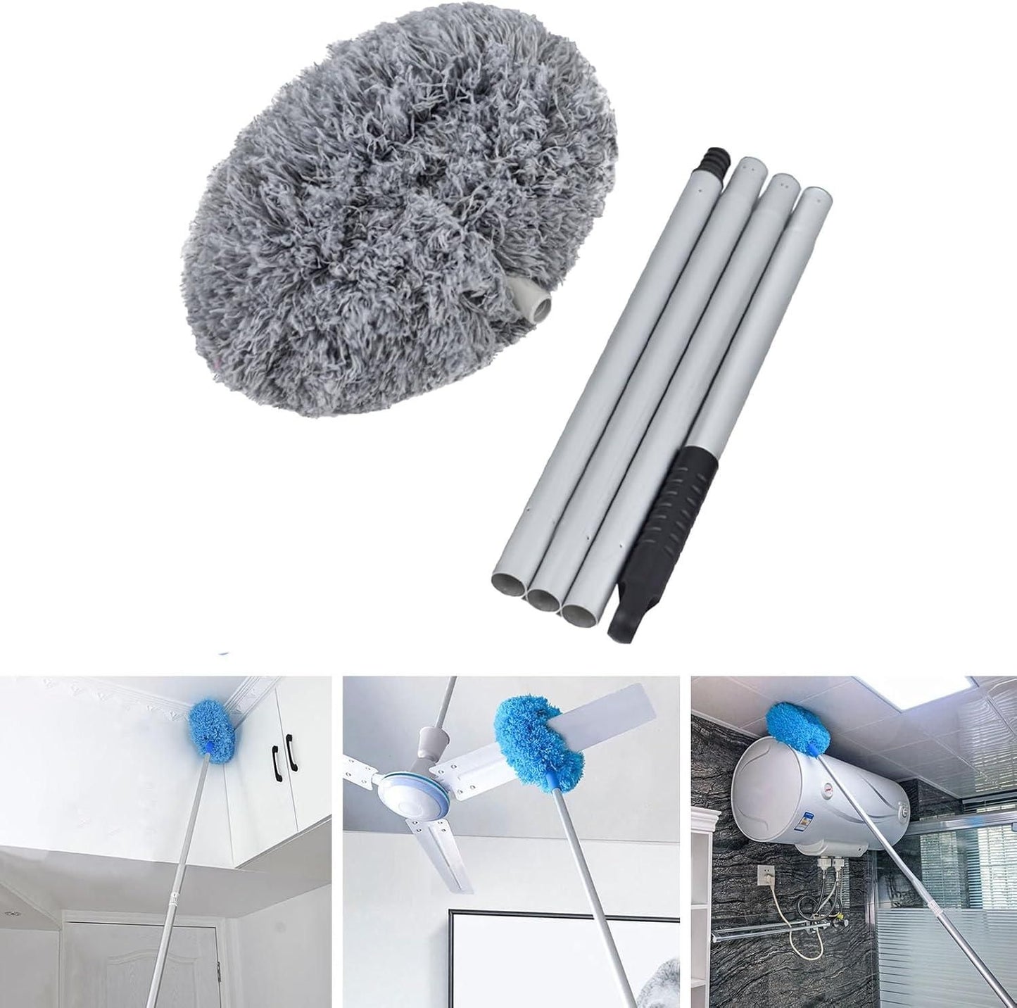 Washable Ceiling Fan Cleaner Duster - 140cm Extendable Cleaning Tool