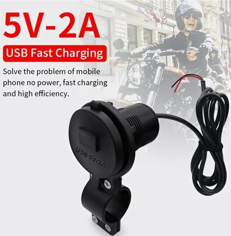 Waterproof Bike Motorcycle USB Charger - Compact & Durable | Essygo